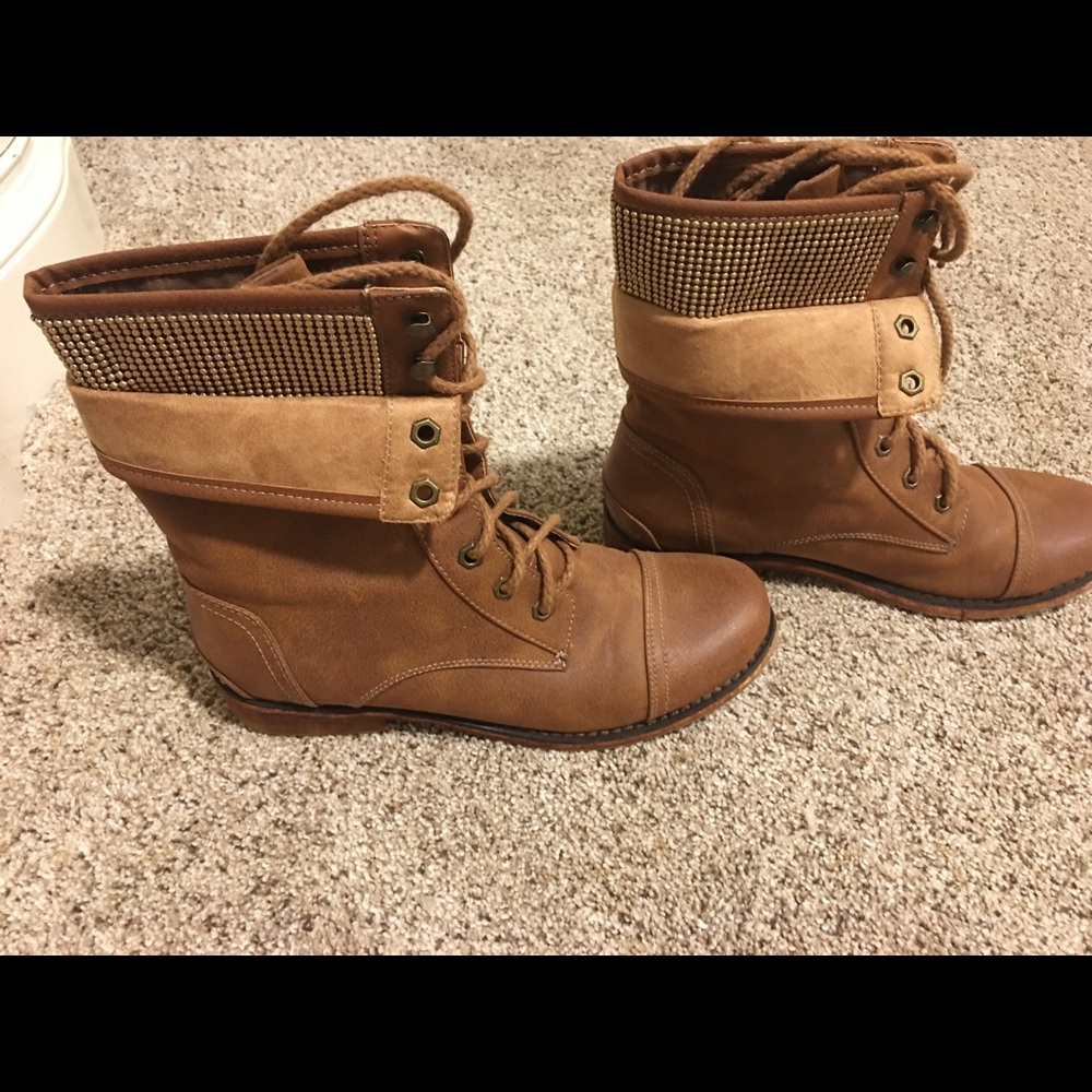 Brown booties size 8